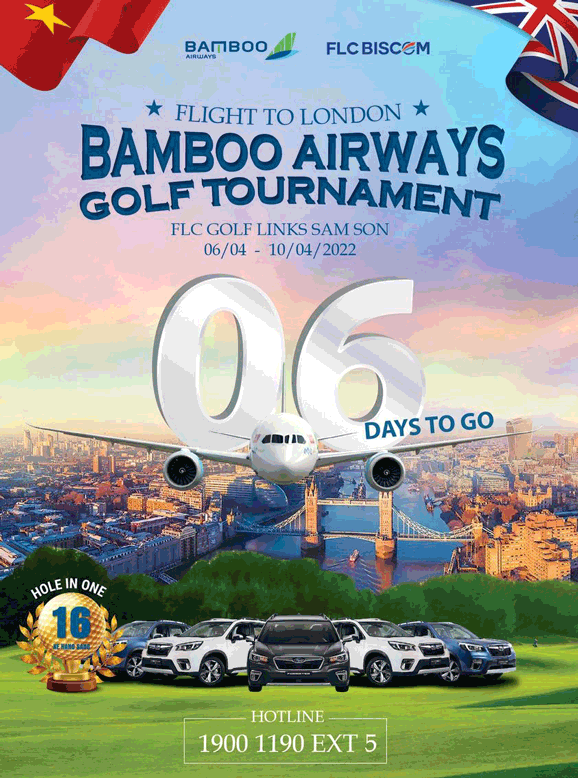 Subaru Long Biên : Nhà tài trợ vàng cho giải đấu Bamboo Airways Golf Tournament 2022 – Flight to London