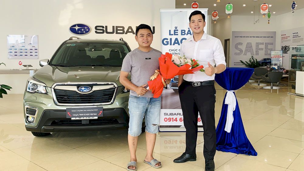 Subaru Long Biên : Lễ bàn giao xe Forester i-L 2022 phiên bản mầu Xanh Jasper