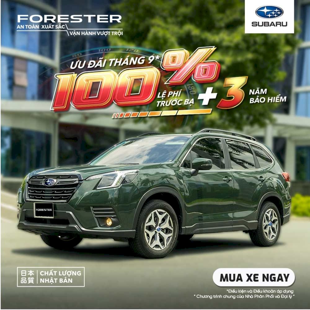 Cập nhập bảng giá xe Subaru và chương trình khuyến mãi mới nhất tháng 9.2023
