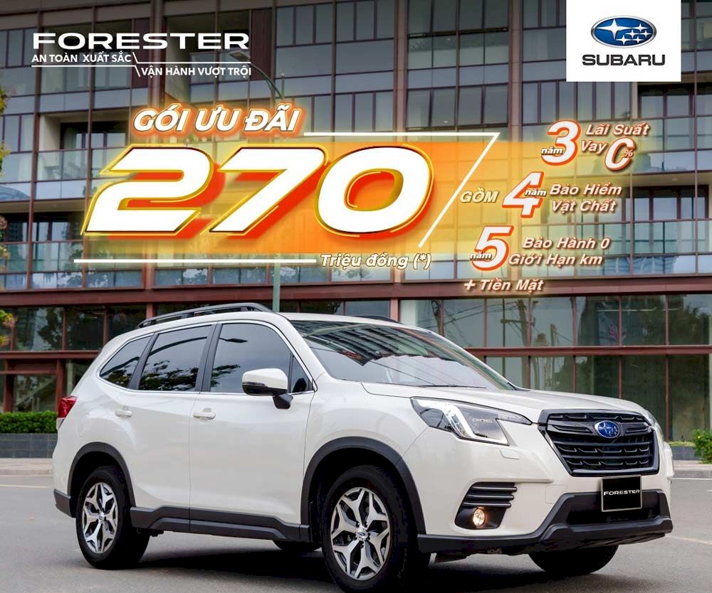 Bảng giá xe Subaru tháng 12.2023: Khoan thủng đáy với ưu đãi lên đến 410 triệu