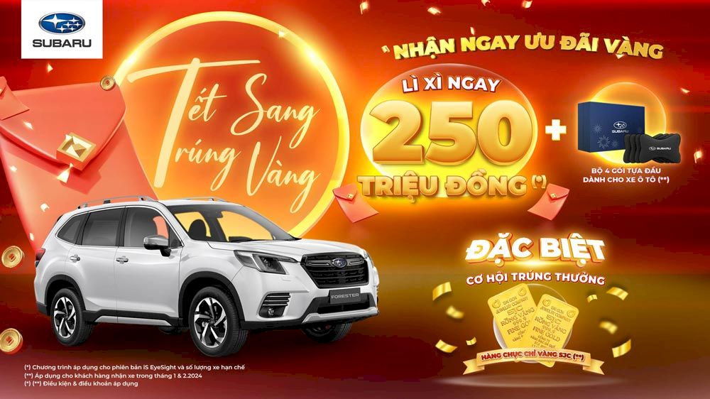 Cập nhập giá xe Subaru và chương trình khuyến mãi mới nhất tháng 01.2024