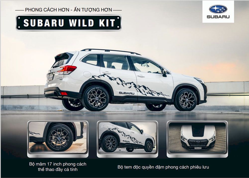 Subaru Forester: Mạnh mẽ, cá tính hơn với bộ tem độc quyền Wild Kit