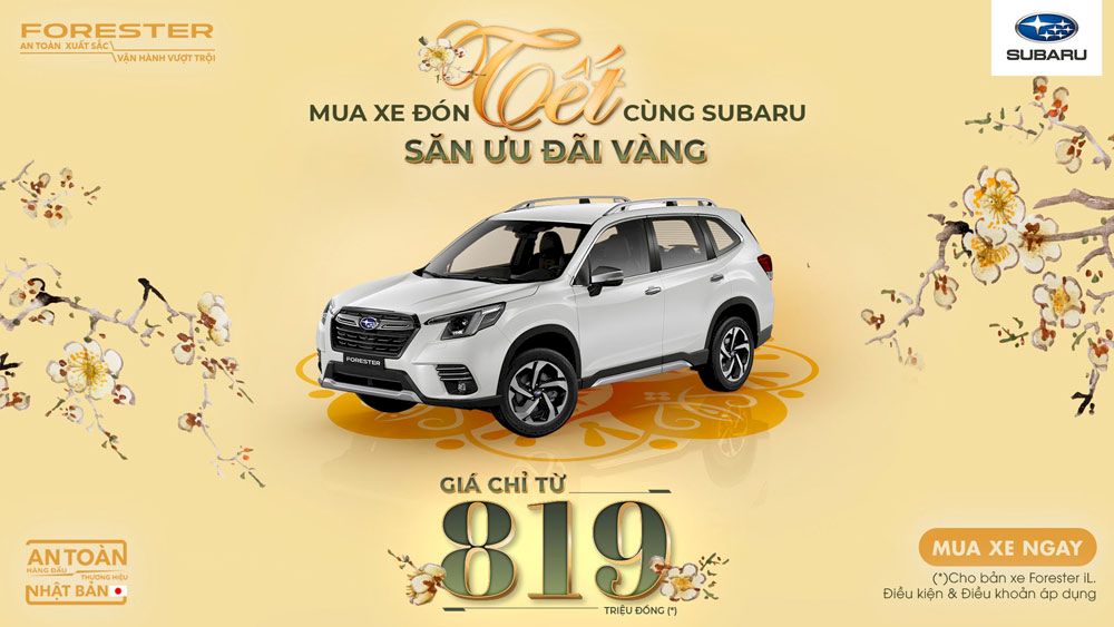 Cập nhập giá xe Subaru và chương trình khuyến mãi mới nhất tháng 01/2025